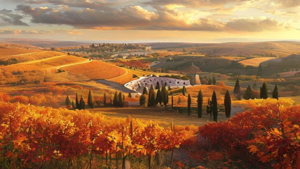 Kappadokien im Herbst mit goldenen Weinbergen