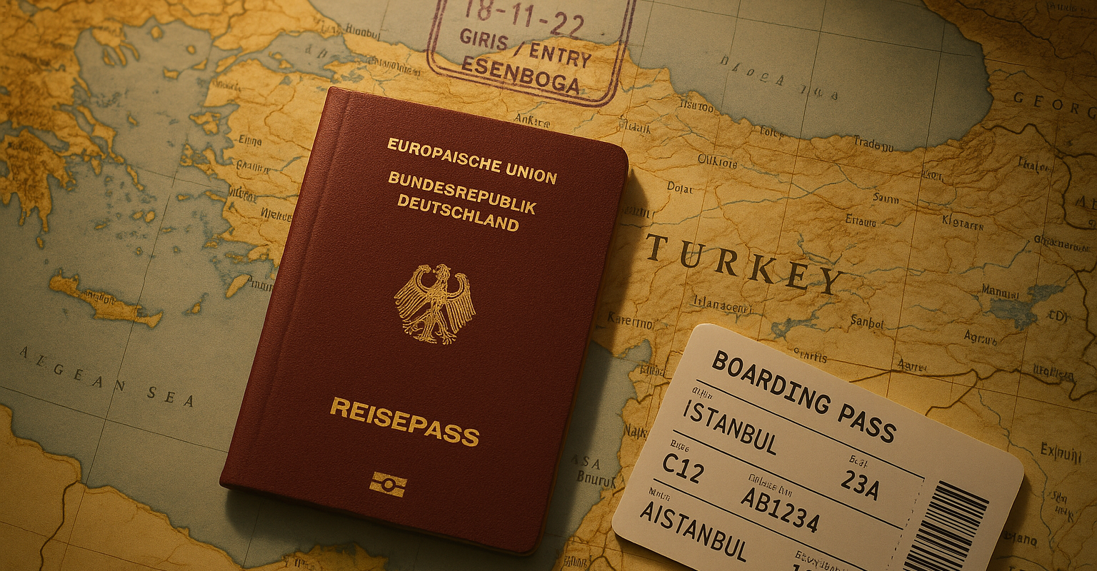 Reisepass mit Türkei-Einreisestempel
