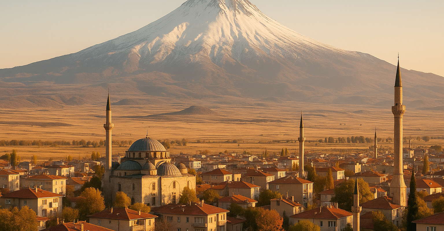 Aksaray mit dem Vulkan Hasan Dağı