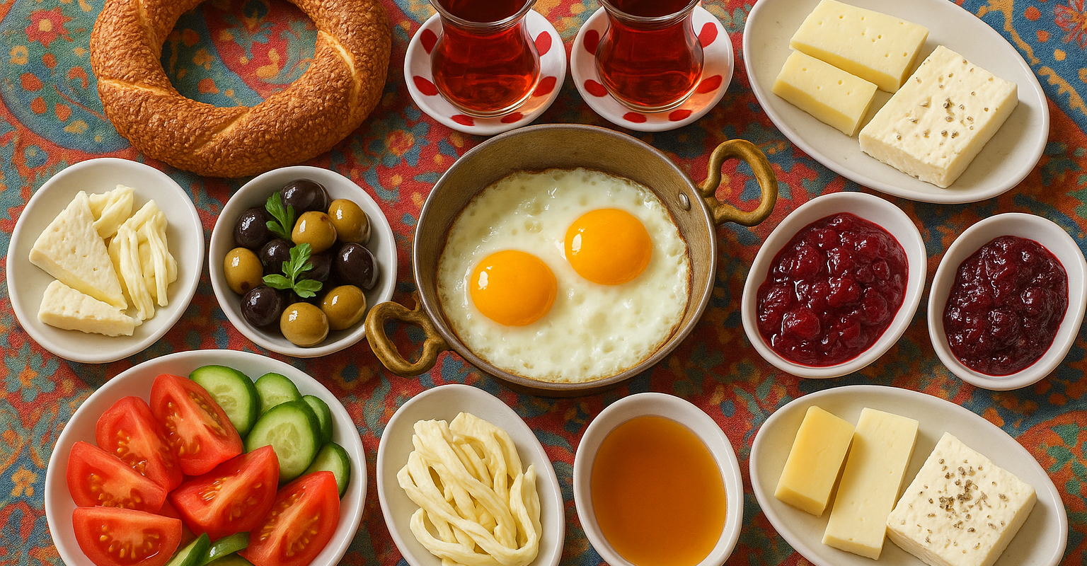 Reichhaltiges türkisches Frühstück Kahvaltı
