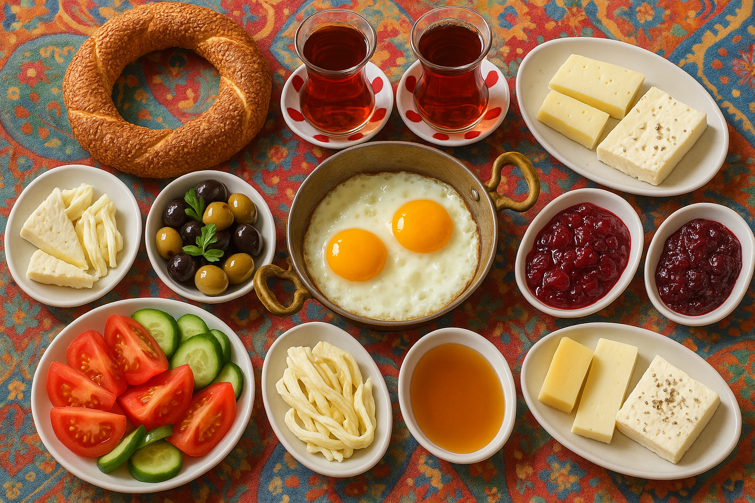 Türkisches Frühstück in Kappadokien – Kahvaltı mit Talblick