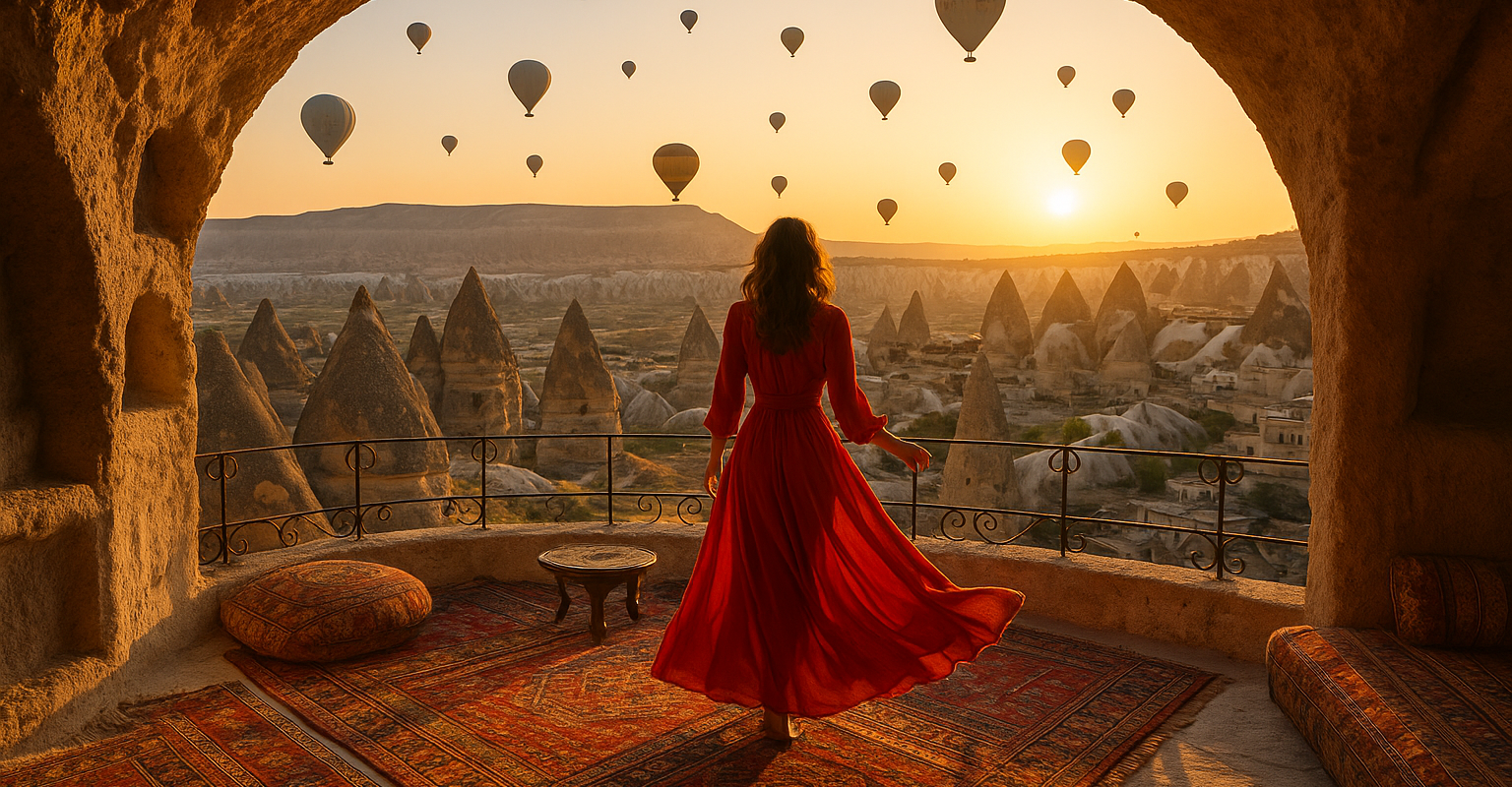 Instagram-Foto-Spot in Kappadokien mit Ballons