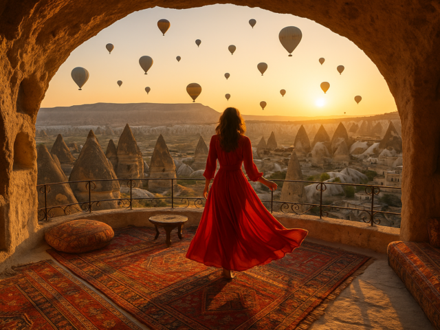 Instagram-Foto-Spot in Kappadokien mit Ballons