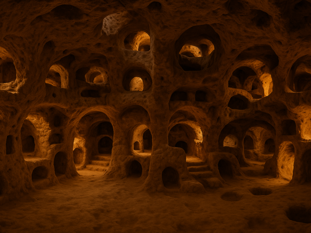 Unterirdische Stadt Kaymaklı in Kappadokien