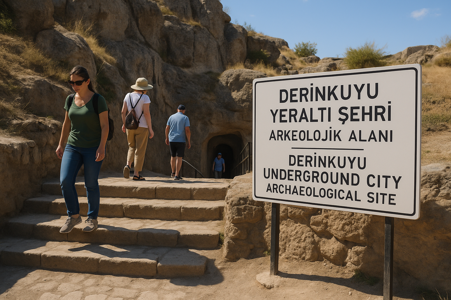 Eingang und Tunnel der unterirdischen Stadt Derinkuyu