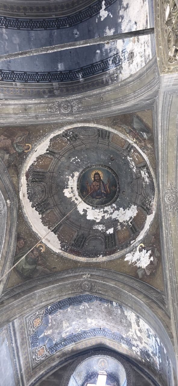 Kuppelfresko im Inneren der Üzümlü Kilise in Derinkuyu